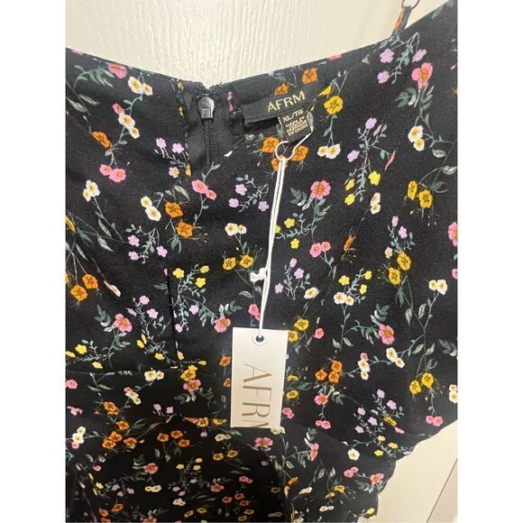NWT AFRM Floral Cami Maxi Dress with Ruffles Size XL - Picture 2 of 6